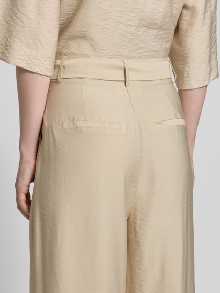 MSCH Copenhagen High Waist Hose mit Bindegürtel Modell 'Nyla Amabella' Beige 3