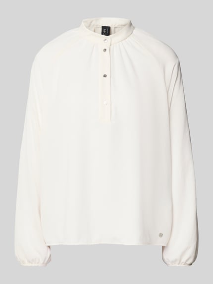 Marc Cain Regular Fit Bluse mit Stehkragen Ecru 2