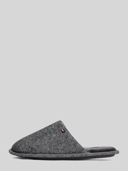 Tommy Hilfiger Hausschuh mit weichem Fleecefutter Mittelgrau 2