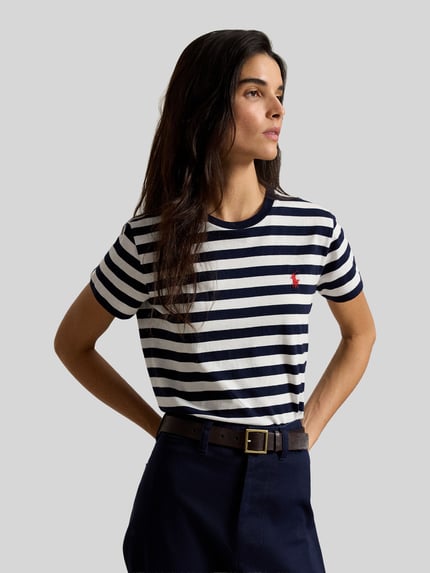 Polo Ralph Lauren Regular Fit T-Shirt aus reiner Baumwolle Marine 4