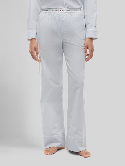 Tommy Hilfiger Comfort Fit Pyjama aus reiner Baumwolle Hellblau 4