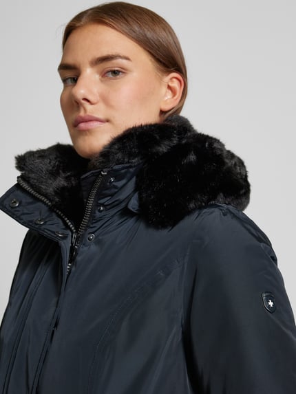 Wellensteyn Taillierter Parka mit Kunstfellbesatz Modell 'STAVANGER' Marine 3
