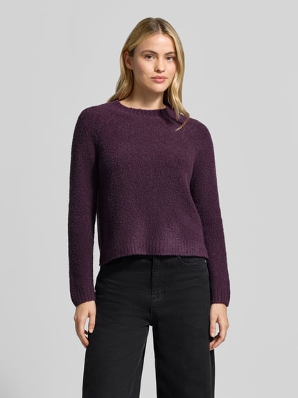 BOSS Relaxed Fit Pullover aus Schurwoll-Kaschmir-Mix Modell 'Febisana' Lila 4