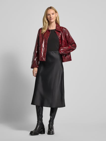 YAS Midirok met elastische band, model 'PELLA' Zwart - 1