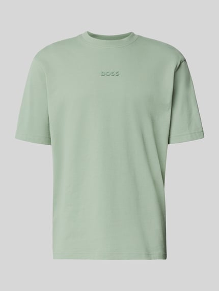BOSS Green Regular Fit T-Shirt aus reiner Baumwolle Modell 'TEE 10' Mint 2