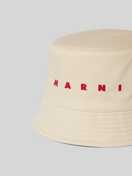 Marni Czapka typu bucket hat z czystej bawełny Beżowy 3