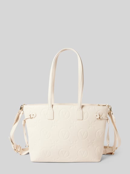 Valentino Bags Shopper met verstelbare schouderriem, model 'SAMBA' Ecru - 1
