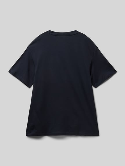 JACK & JONES T-shirt met labelprint model 'ESTAR' Marineblauw - 3