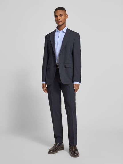Jake*s Super Slim Fit Businesshemd mit Kentkragen Bleu 1