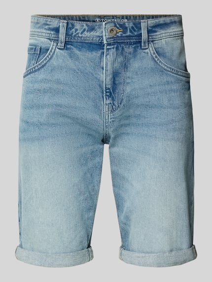 Tom Tailor Bermudy jeansy krój regular fit z mieszanka bawełny Jasnoniebieski 2