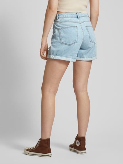 NOISY MAY® Szorty jeansowe z przetarciami model ‘SMILEY’ Jasnoniebieski 5