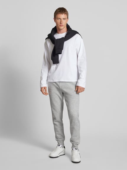 Champion Regular fit sweatpants met logostitching Middengrijs gemêleerd - 1