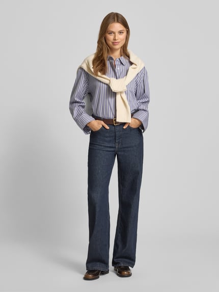 Tommy Hilfiger Bluzka koszulowa o kroju regular fit z czystej bawełny Lawendowy 1
