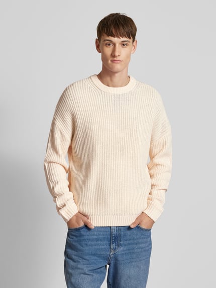 REVIEW Sweter z dzianiny z okrągłym dekoltem Écru 4