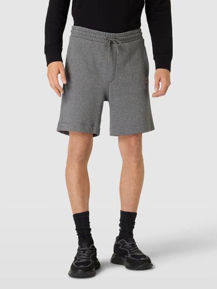 BOSS Orange Korte broek met labelpatch, model 'Sewalk' Lichtgrijs - 4