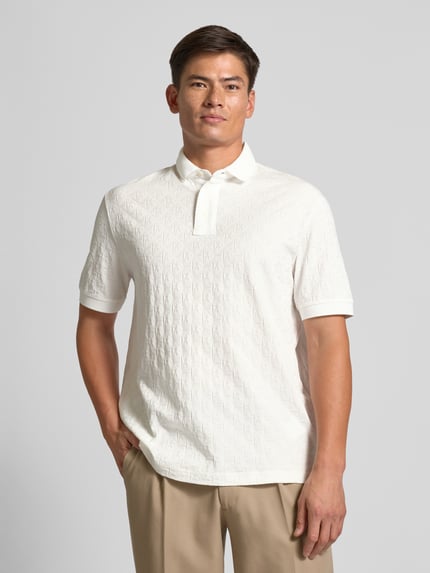 Armani Exchange Koszulka polo z detalami z logo Biały 4