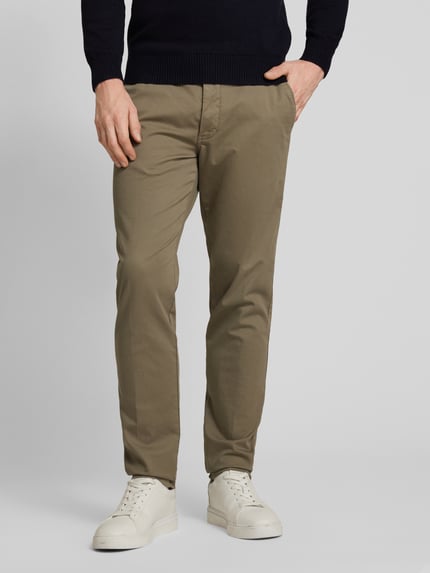 CINQUE Slim Fit Chino mit französischen Eingrifftaschen Oliv 4