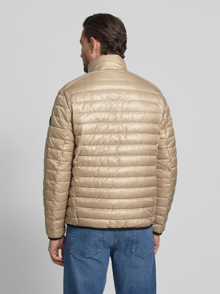 Tom Tailor Regular fit gewatteerd jack met mesh details Zand - 5