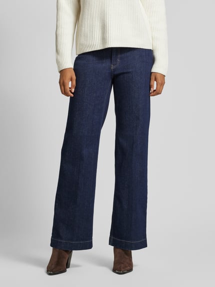 MAC Wide leg jeans met 5-pocketmodel Donkerblauw - 4