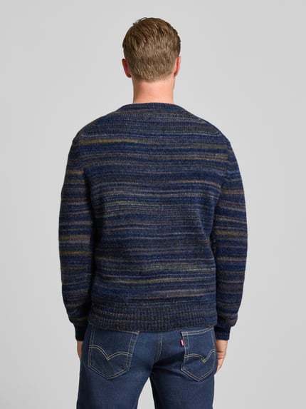 Lacoste Regular fit gebreide pullover van wolmix Donkerblauw - 5