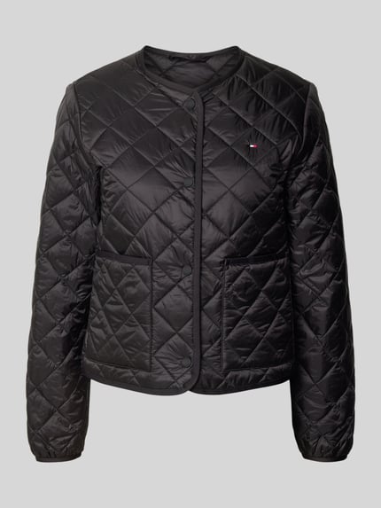 Tommy Hilfiger Regular Fit Steppjacke mit aufgesetzten Eingrifftaschen BLACK 2