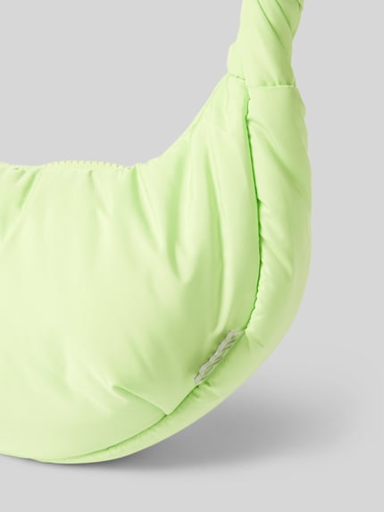 Lefrik Handtas met knoopdetails, model 'BIWA' Neon groen - 3