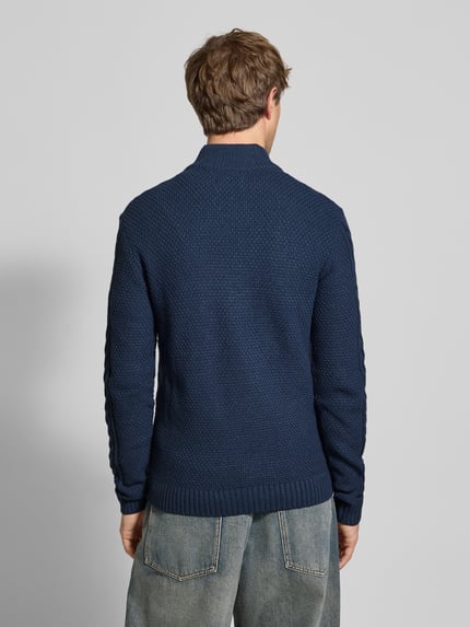 Blend Strickpullover mit Reißverschluss Modell 'BASIM' Marine 5