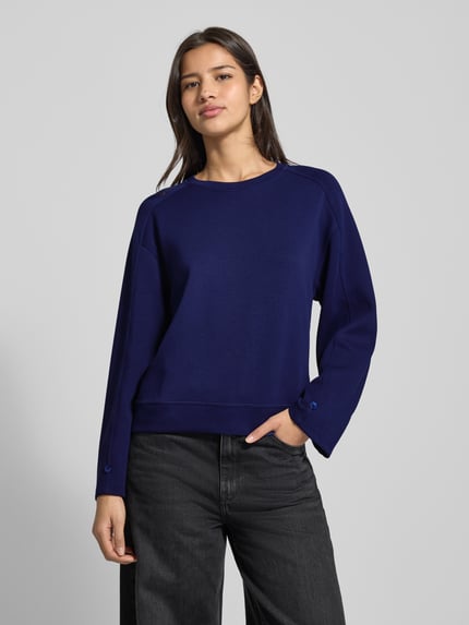 MSCH Copenhagen Sweatshirt aus Viskose-Mix Modell 'Elianna' Dunkelblau 4