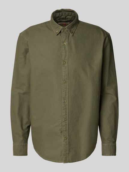 Levi's® Regular Fit Freizeithemd mit Button-Down-Kragen Oliv 2