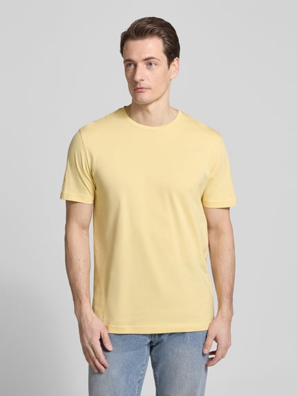 Christian Berg Men T-shirt met ronde hals Lichtgeel - 4