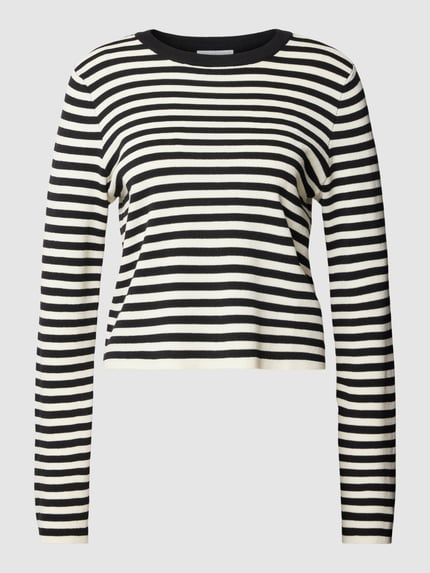Gebreide pullover met streepmotief Shop The Look MANNEQUINE