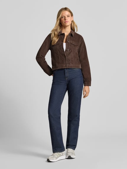 NOISY MAY® Jacke aus Cord mit Brusttaschen Modell 'DEBRA' Schoko 1