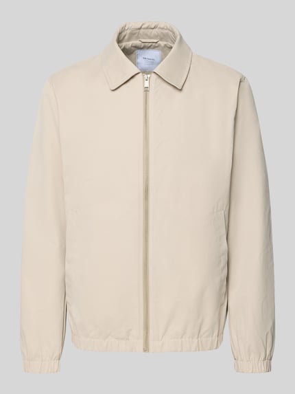 Produktfoto, Regular Fit Jacke mit Umlegekragen von MCNEAL, beżowy, gładka faktura, zamek, elastyczne wykończenia, materiał z bawełną