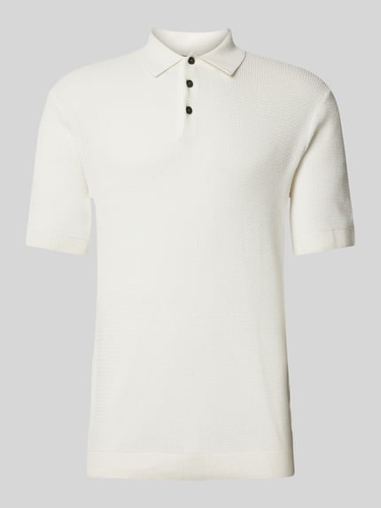 JACK & JONES Premium Regular Fit Poloshirt mit Strukturmuster Modell 'COOPER' Weiss 2