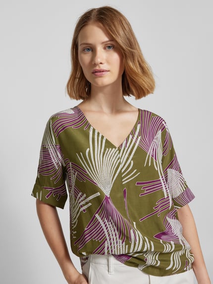 LIEBLINGSSTÜCK Bluzka z rękawem o dł. 3/4 model ‘Evrin’ Khaki 3