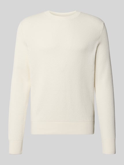 BOSS Regular Fit Pullover aus reiner Baumwolle Modell 'Lalex' Offwhite 2