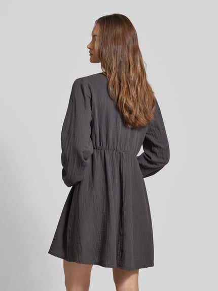 ONLY Mini-jurk met ballonmouwen, model 'THYRA' Antraciet - 5