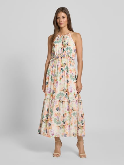Jake*s Cocktail Cocktailkleid mit Schlüsselloch-Ausschnitt Apricot Melange 4