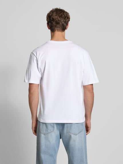 REVIEW T-Shirt mit Label-Print Weiss 5