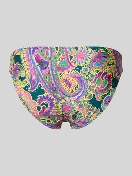 Produktfoto, Slim Fit Bikini-Hose mit Allover-Paisley-Print Modell 'Lise' von Marie Jo, elastyczna mieszanka materiałów w żywych kolorach, damska bikini-Hose