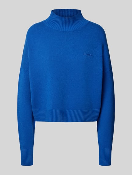 HUGO Blue Pullover mit Logo-Stitching Modell 'Sestya_B' Royal 1