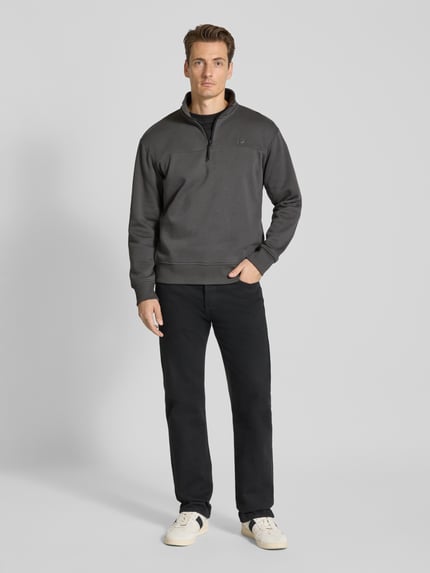 Tom Tailor Denim Regular fit schipperstrui van katoenmix Antraciet - 1