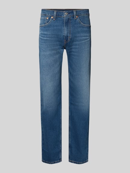 Levi's® Regular Fit Jeans mit Eingrifftaschen Modell '505™' Dunkelblau 2