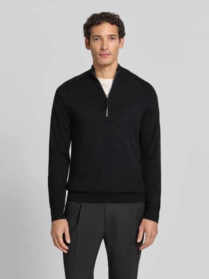 FTC Cashmere troyer o kroju regular fit z czystego kaszmiru Ciemnoszary 4