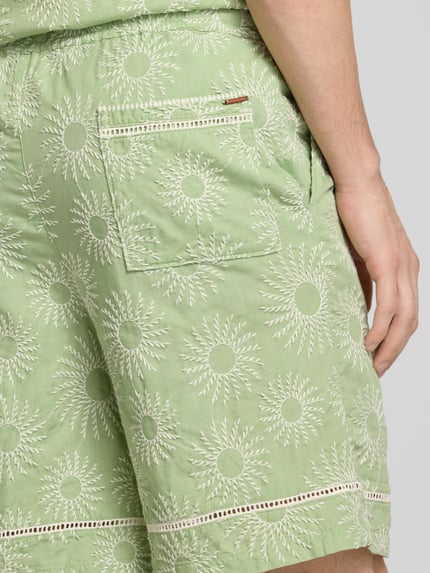 Scotch & Soda Regular fit bermuda met motiefstitching Lichtgroen - 3