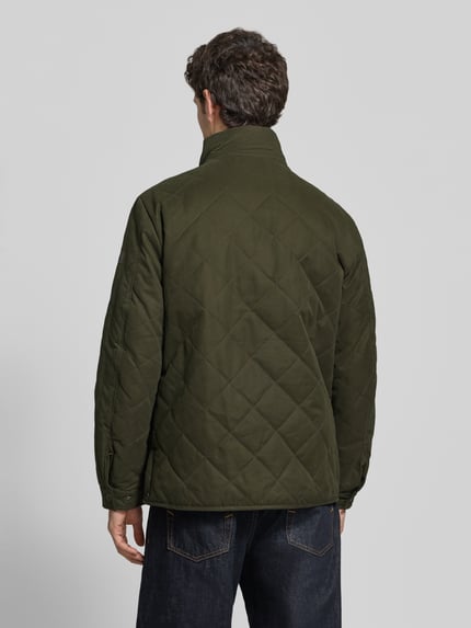 Fynch-Hatton Regular Fit Steppjacke mit Stehkragen und Pattentaschen Khaki 5