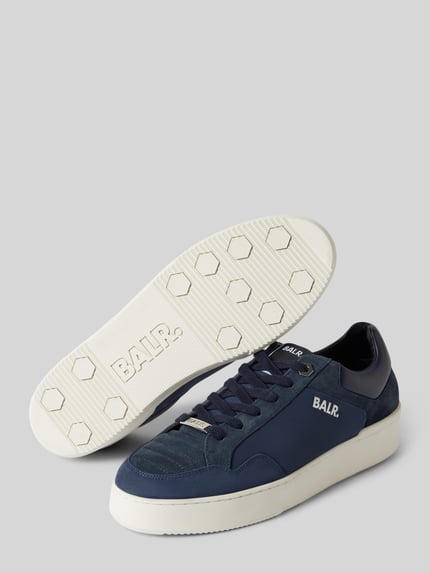 BALR. Sneakers van zuiver leer met labelprint Marineblauw - 4
