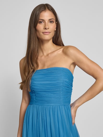 Jake*s Cocktail Maxi-jurk van tule in laagjeslook Jeansblauw - 3