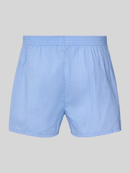 Produktfoto, Boxershorts aus Baumwolle im 2er-Pack von TOM TAILOR, reine Baumwolle, lockerer Schnitt, Karomuster, elastischer Bund, geknöpfter Eingriff, hellblau mit feiner Struktur