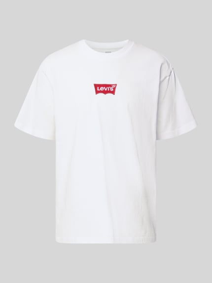 T-shirt met labeldetail Shop The Look MANNEQUINE